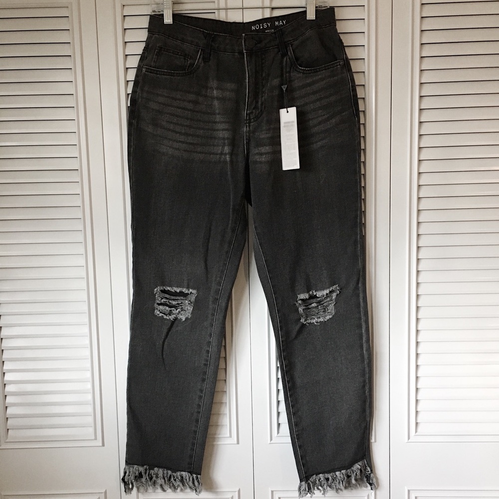 Black Distressed Jeans